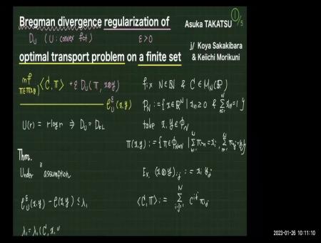 Bregman divergence regularization of optimal transport problems on a finite set