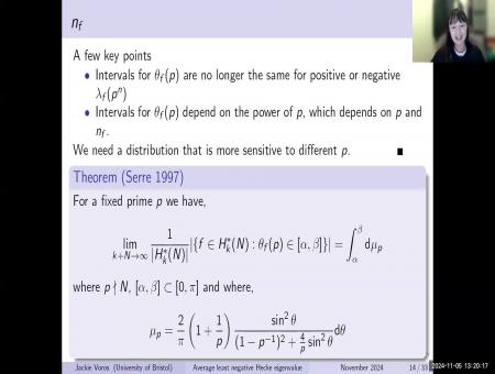 On the average least negative Hecke eigenvalue