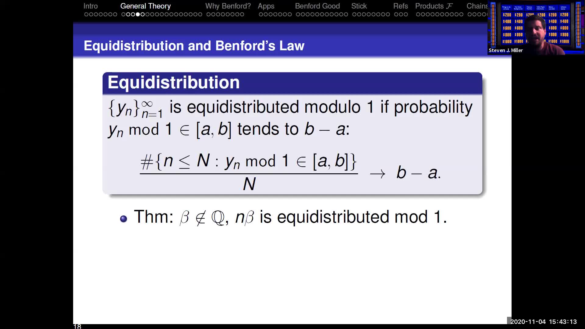 Pims Unbc Distinguished Colloquium Benford S Law Why The Irs Might Care About The 3x 1 Problem And Zeta S Mathtube Org